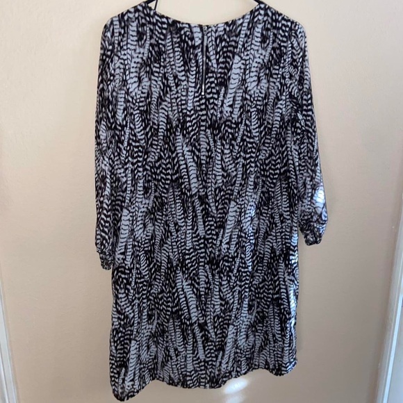 H&M super cute shirt dress y2k long sleeve blouse black and white hippie skirt - Picture 5 of 13